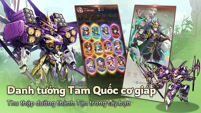 Thu thập hơn 100 tướng Tam Quốc cơ giáp cực mạnh mẽ