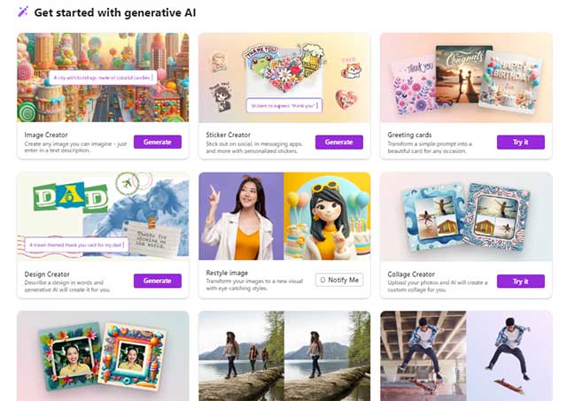 MS Designer có rất nhiều lựa chọn thiết kế để đáp ứng mọi nhu cầu của bạn