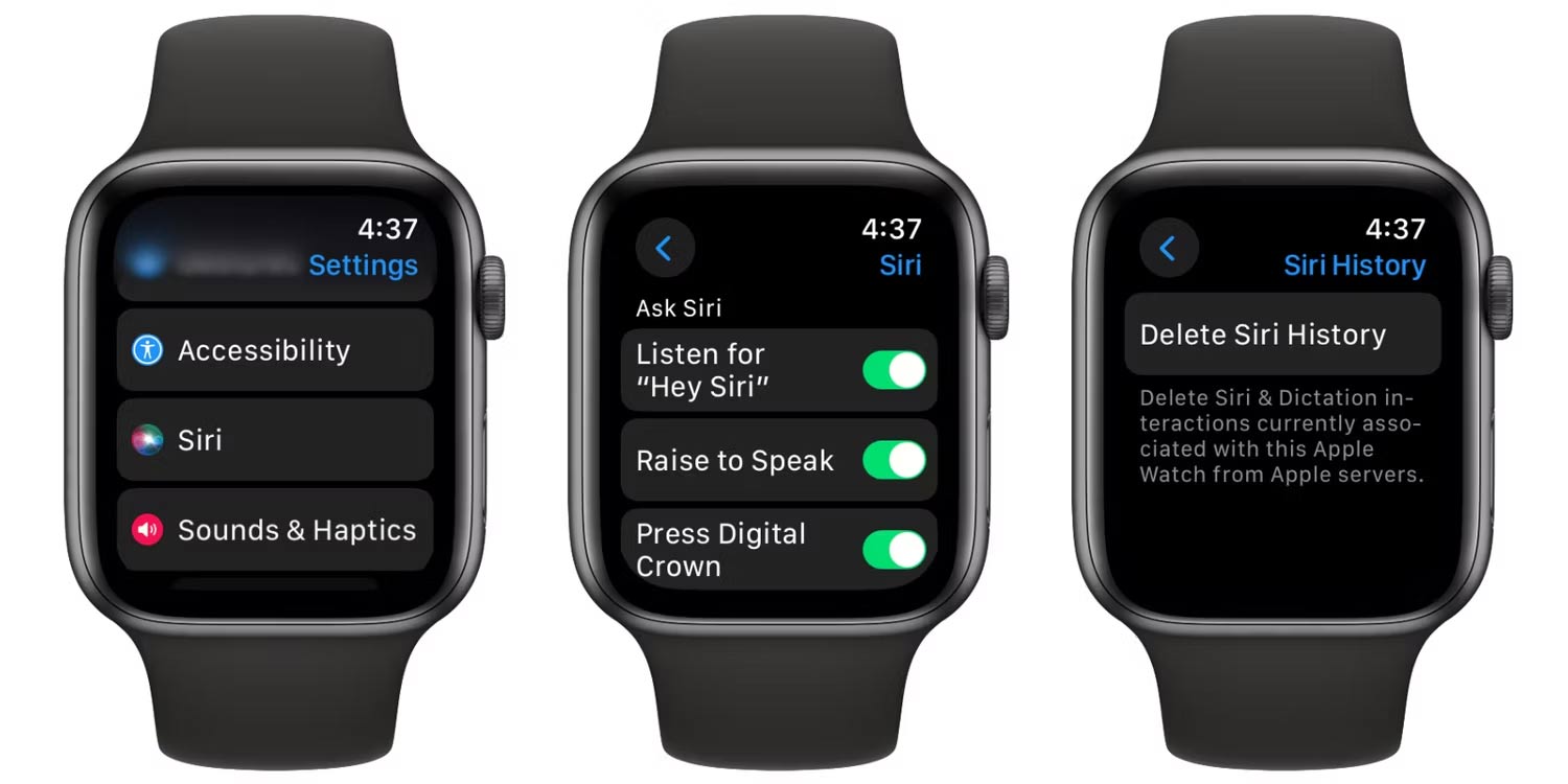 Tắt Siri trên Apple Watch