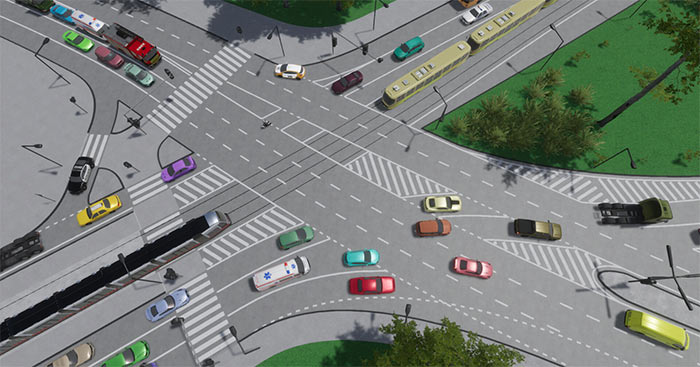 JunxionsGame điều tiết giao thông trong thành phố đông đúc