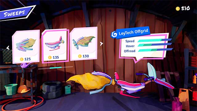 Sau khi kiếm được tiền, hãy đến xưởng của Bo để tùy chỉnh Motorbroom