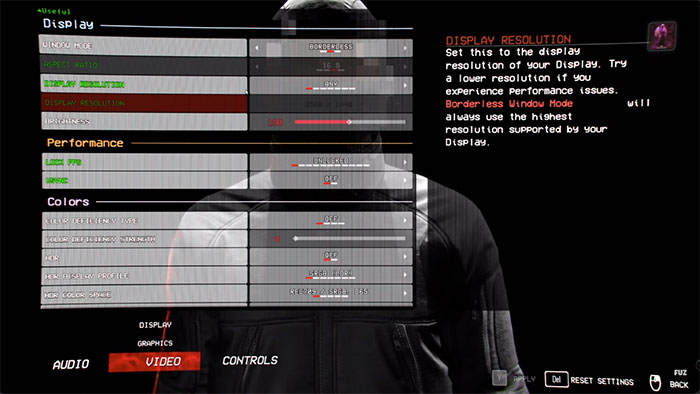 Giao diện cài đặt trong Bodycam