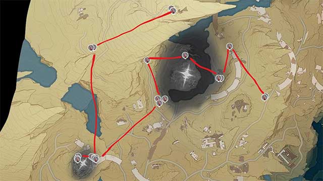 Có một route farm Scarletthorn quanh Desorock Highland