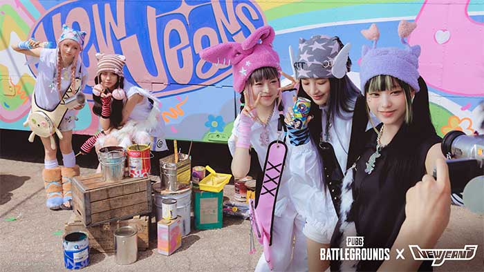 Game bắn súng sinh tồn PUBG kết hợp với nhóm nhạc nữ Kpop NewJeans