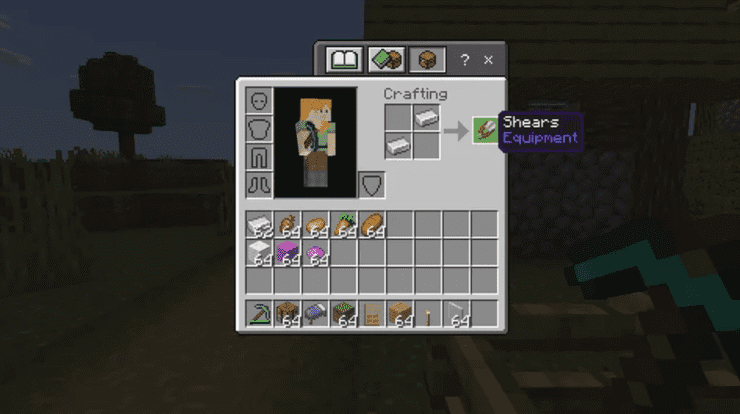 Hướng dẫn làm kéo trong Minecraft