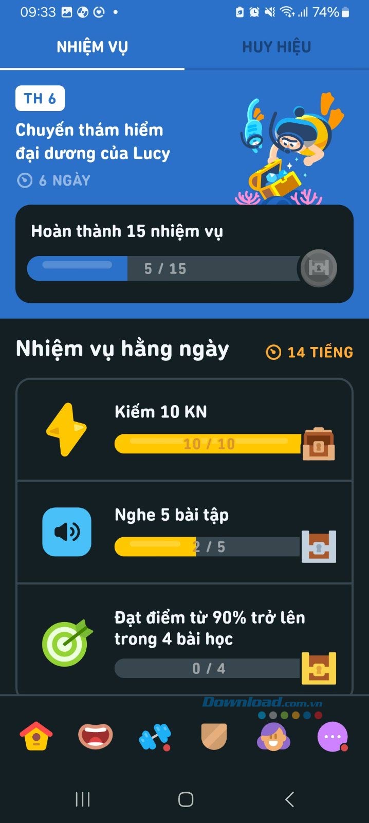 Nhiệm vụ trong Duolingo