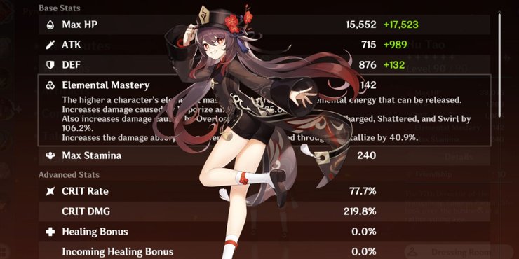 Đọc kỹ mô tả nhân vật trong Genshin Impact