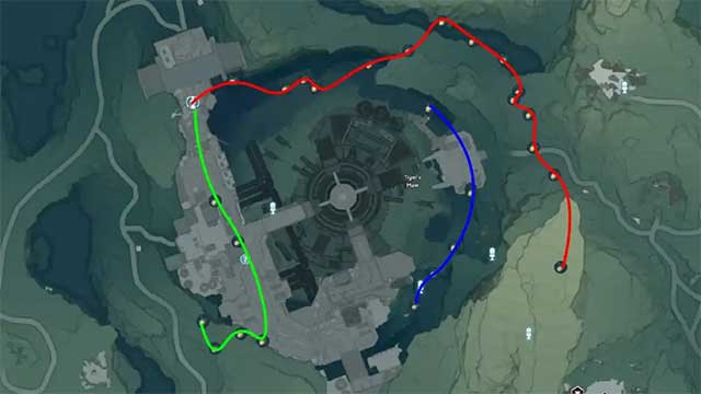 Route thu thập Lanternberry chi tiết trong Tiger's Maw Mine