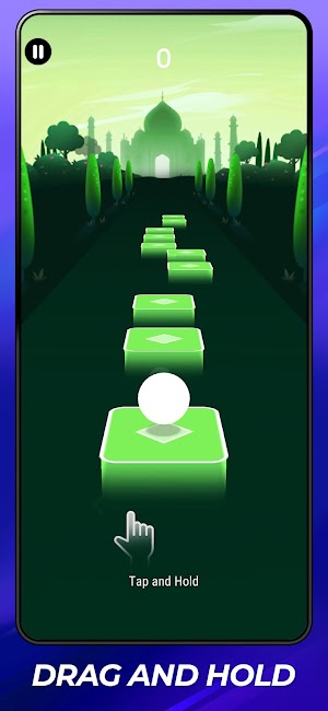 Vuốt và Giữ để tận hưởng âm nhạc trong game Desibeats 