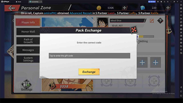 Nhập code game OPG Summit War