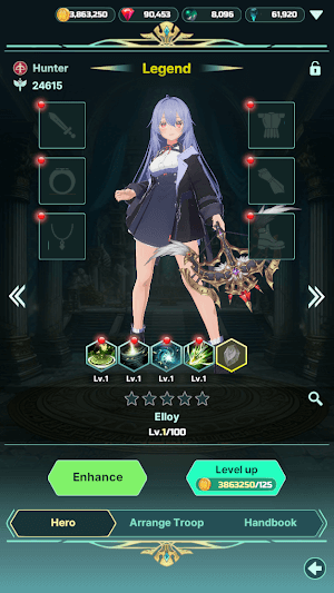 Tùy chỉnh và tăng cấp anh hùng