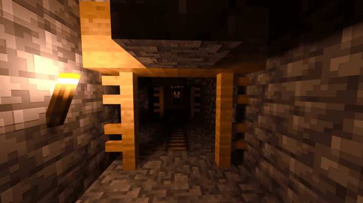 Ngọn đuốc chiếu sáng hầm