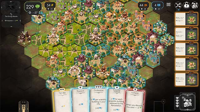 Dawnmaker là sự kết hợp giữa xây thành phố với thẻ bài chiến lược dạng board game