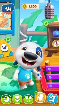 Chăm sóc cúng cưng trong game My Talking Hank Islands
