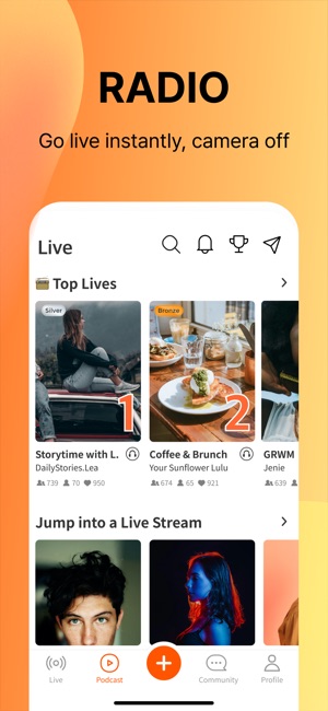 Live ngay lập tức mà không cần bật camera