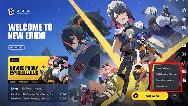 Sửa Launcher bằng cách chọn mục Repair Now