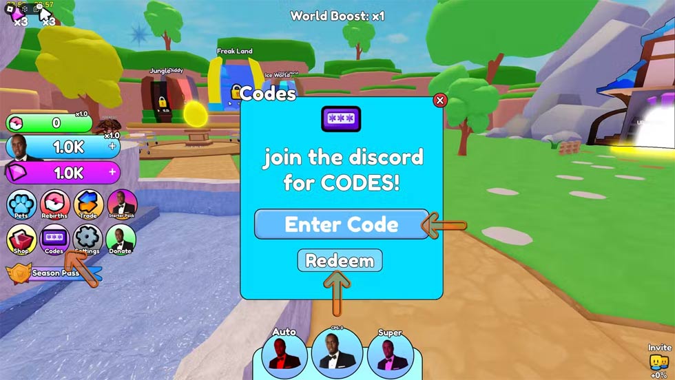 Hướng dẫn đổi giftcode Diddy Simulator