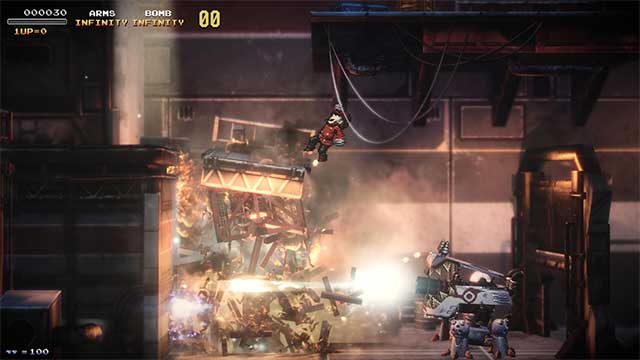 Gameplay Run & Gun dựa trên cơ chế ngắm bắn 8 hướng