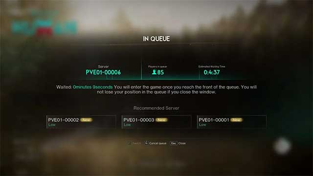 Bạn có thể đợi một lúc cho đến khi server cũ có đủ không gian trống