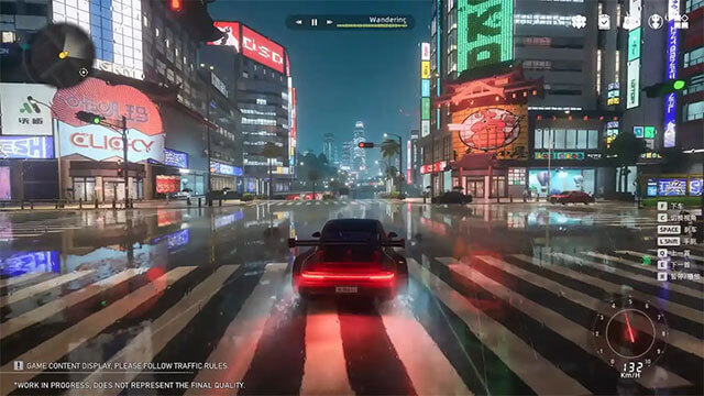 Lái xe trong thành phố rộng lớn