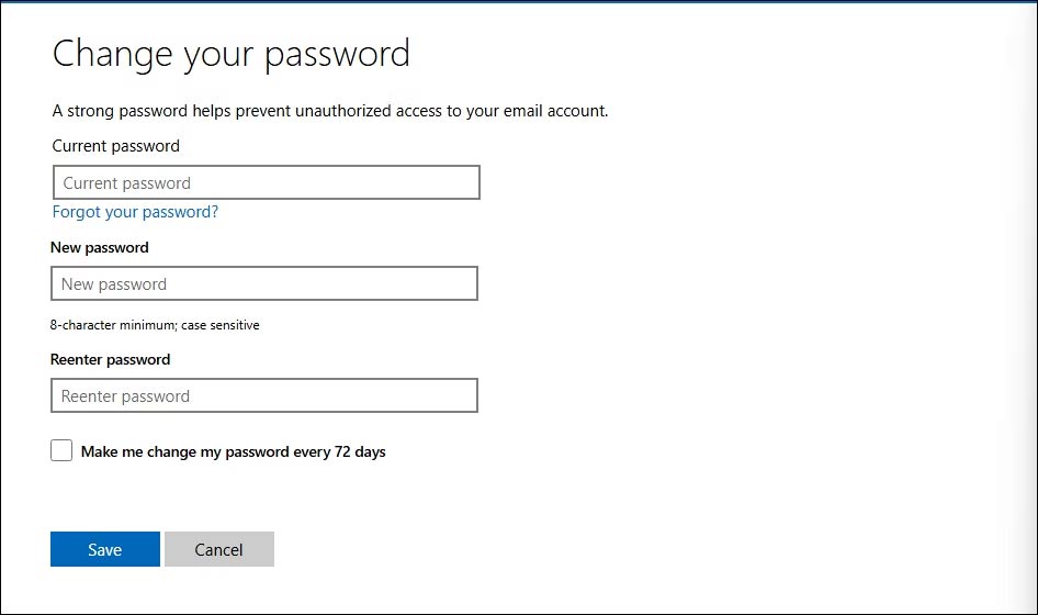 Thay đổi mật khẩu cho tài khoản Windows
