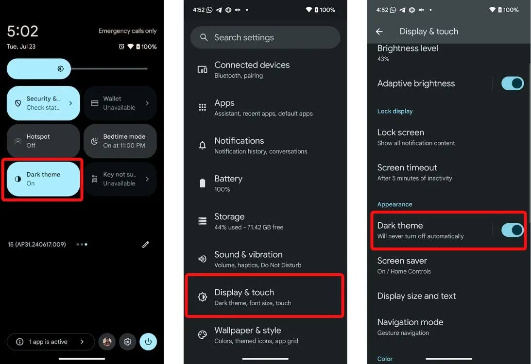 Bật Dark Mode trên Android