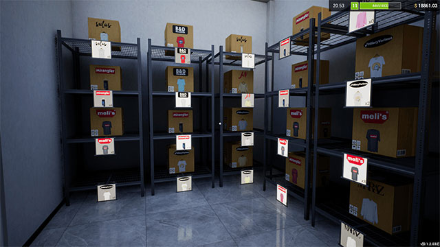 Quản lý hàng tồn kho trong khi chơi Retail Company Simulator game