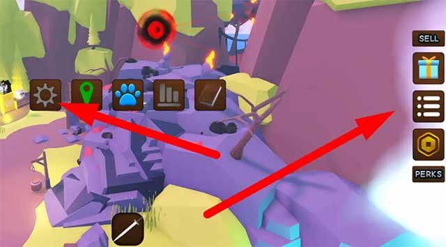 Nhấp vào biểu tượng ba dấu gạch ngang rồi chọn ô hình bánh răng