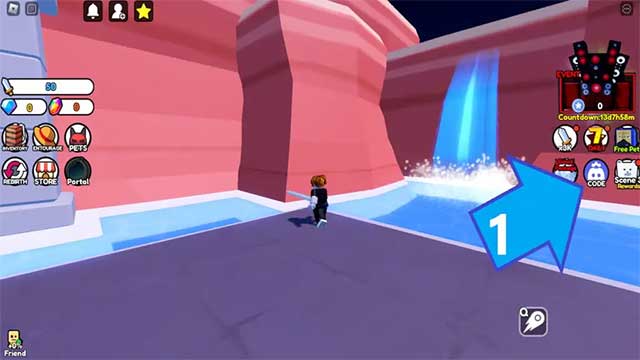 Nhấp vào nút Code ở bên phải màn hình