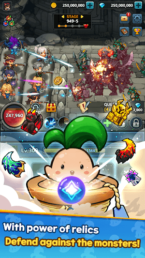 Sử dụng sức mạnh của các di vật, chống lại quái vật xâm lược trong Eternal Defense 