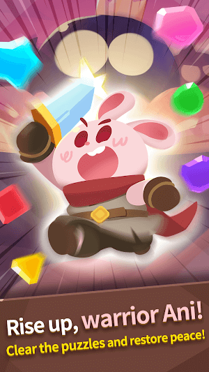 Dọn sạch các màn đố và lập lại hòa bình cho vùng đất trong game Anipang Matchlike