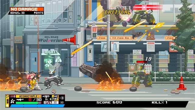Nitro Express là game bắn súng kết hợp hành động đi cảnh 2D