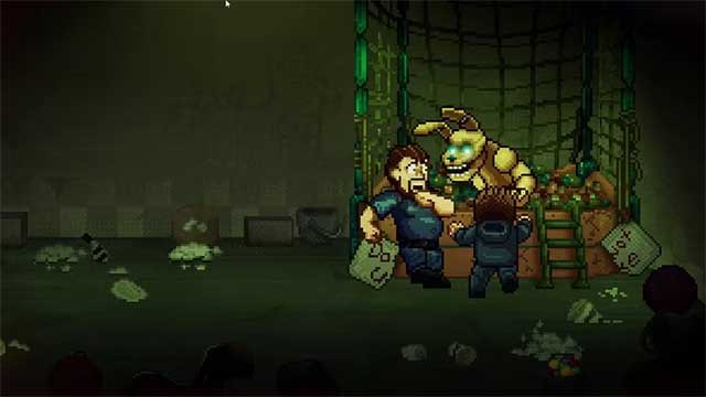 Trong Ending 1 này, Spring Bonnie sẽ kéo Oswald vào Ball Pit