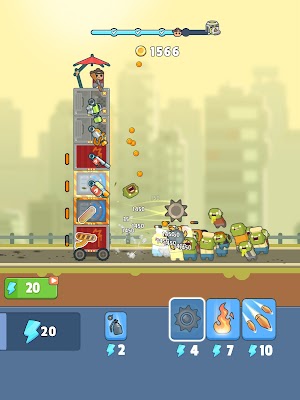 Xây tháp và tiêu diệt zombie