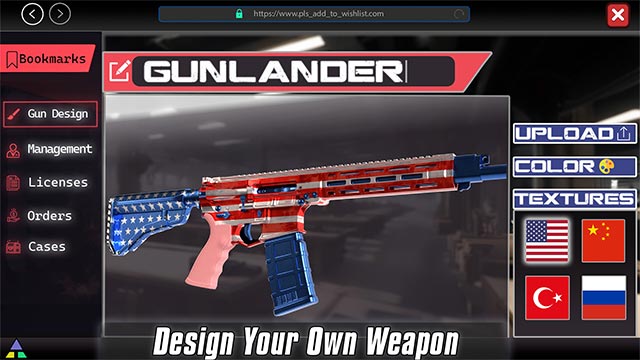 Thiết kế và tùy chỉnh vũ khí độc đáo trong game Gun Factory Simulator