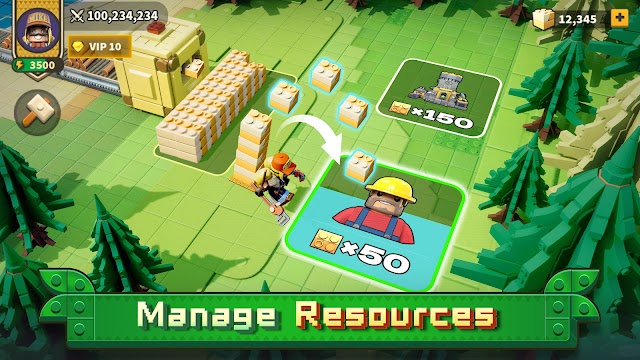 Quản lý thật tốt các tài nguyên của bạn trong game Rise of Brickworld