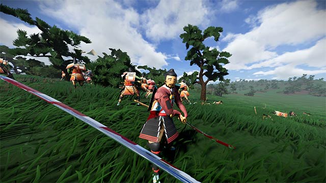 Warlord Awaji pha trộn giữa đánh cận chiến và tầm xa với hàng trăm quân