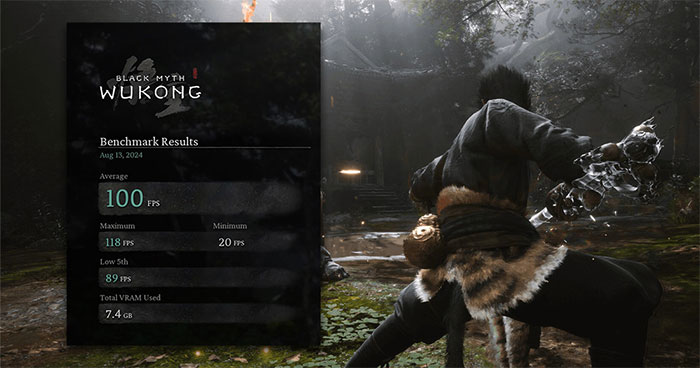 Kết quả test máy cho Black Myth Wukong bằng công cụ Benchmark Tool