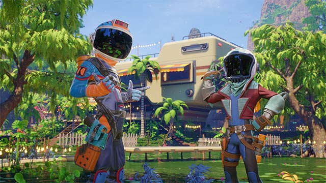Chơi Revenge of the Savage Planet cùng bạn bè để chia sẻ nhiệm vụ và thành tựu