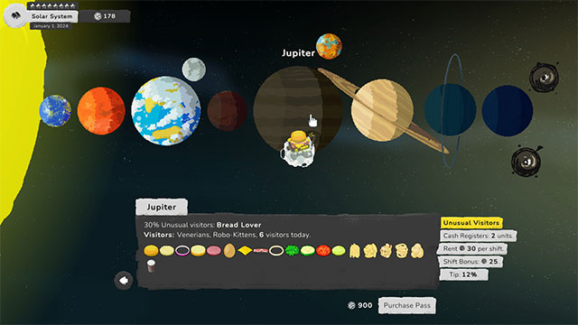 Thám hiểm các hành tinh để mở khóa nội dung mới và giải mã những bí mật chưa biết trong Galaxy Burger