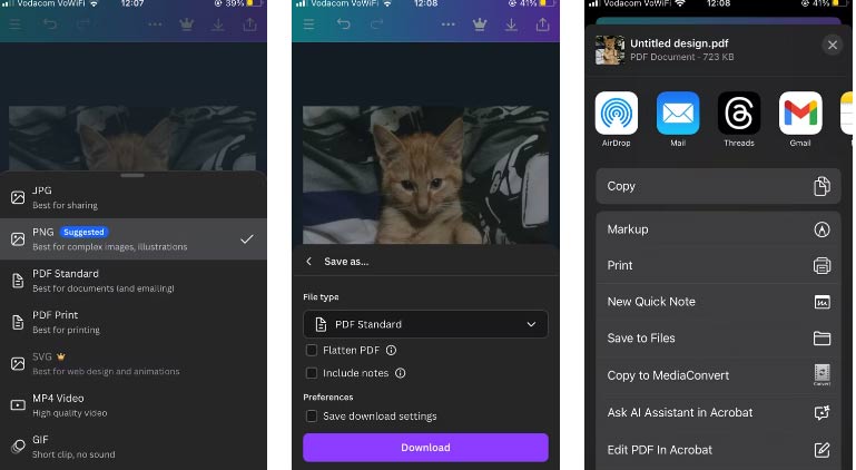 Lựa chọn định dạng muốn chuyển đổi