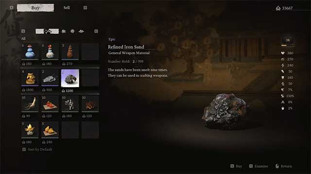 Mặt hàng này có thể mua trong Shrine Store