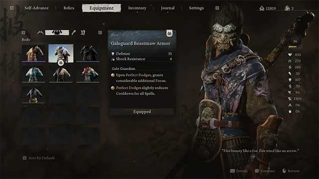 Sử dụng Cold Iron Leaf để nâng cấp áo giáp