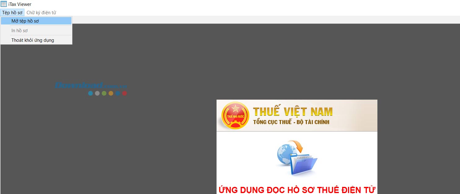 Mở file trên iTaxViewer