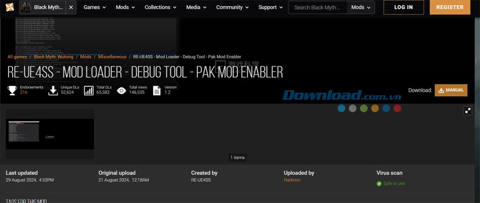 Cài đặt mod Black Myth Wukong