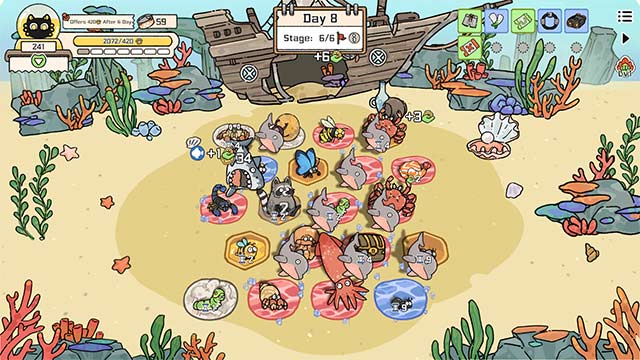 Cat God Ranch sở hữu đồ họa cưng xỉu và hệ thống nhân vật, thẻ bài, item cực phong phú