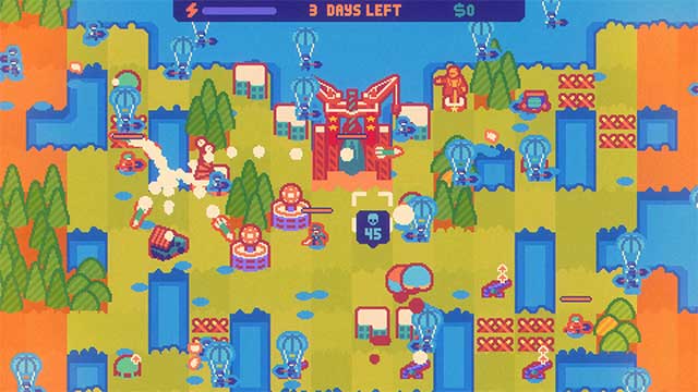 Red Rocket Defencism nổi bật với đồ họa đầy màu sắc và lối chơi thú vị