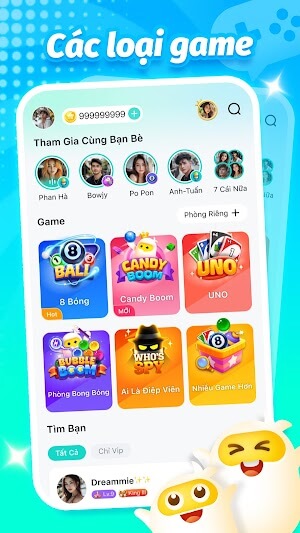 Nhiều trò chơi cho bạn thưởng thức