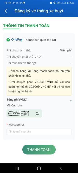 Cách đăng ký thẻ xe buýt trong app iHanoi