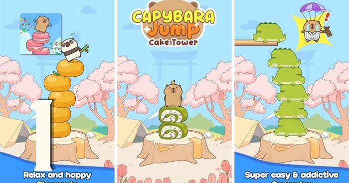 Tạo ra một tòa tháp bánh cao chót vót trong Capybara Jump: Cake Tower